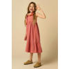 Sissy-Boy geruite maxi jurk donker oranje