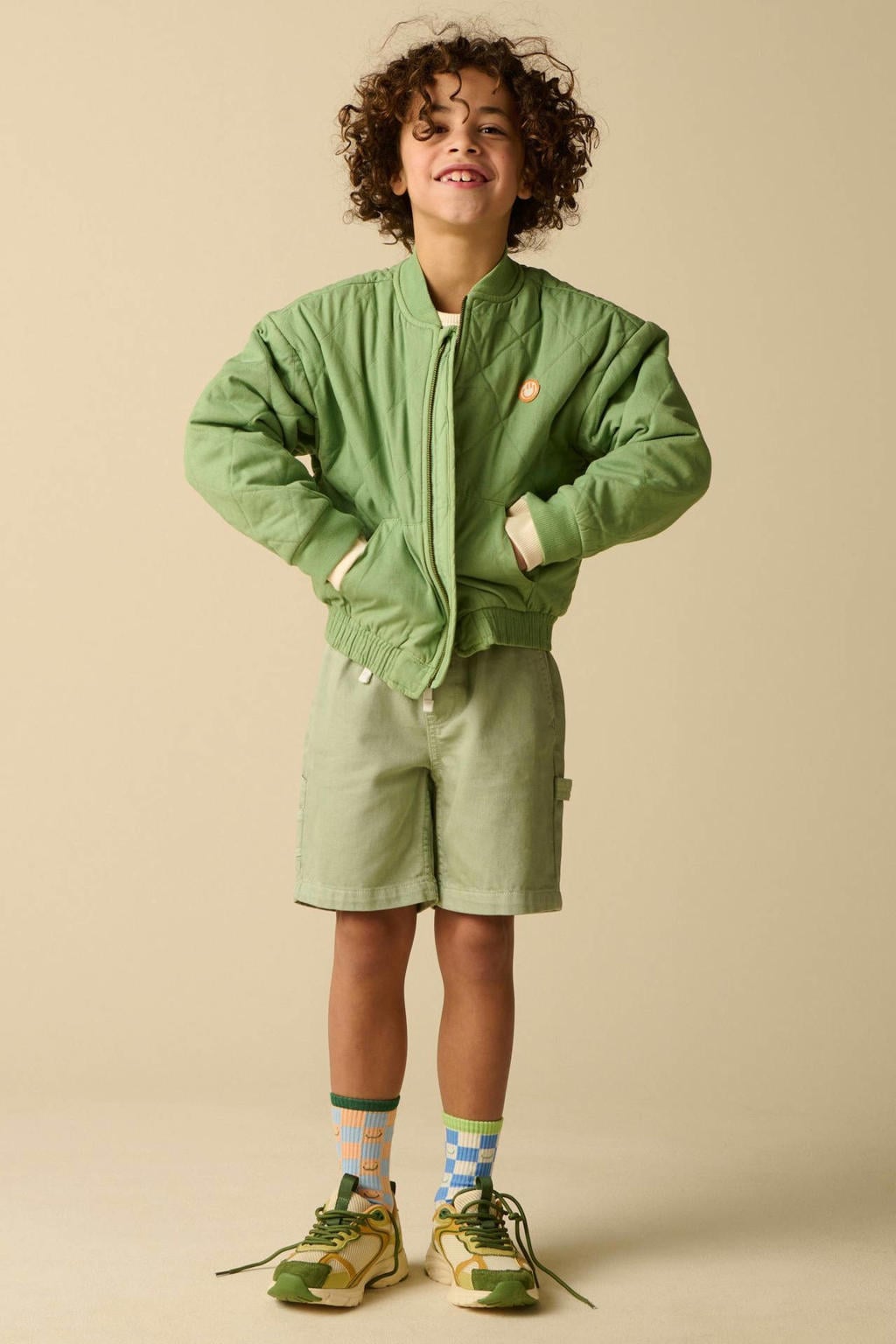 Sissy-Boy denim cargo short lichtgroen