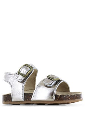 leren sandalen - champagne