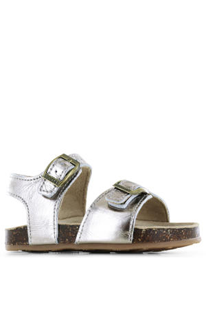 leren sandalen - champagne