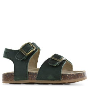 leren sandalen - donkergroen