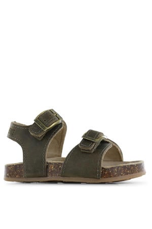 leren sandalen - taupe