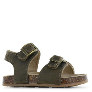 leren sandalen - taupe