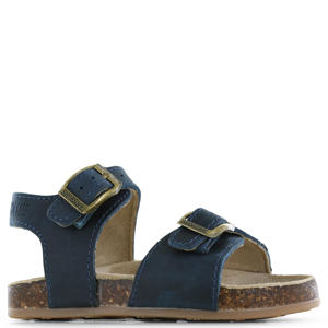 leren sandalen - donkerblauw