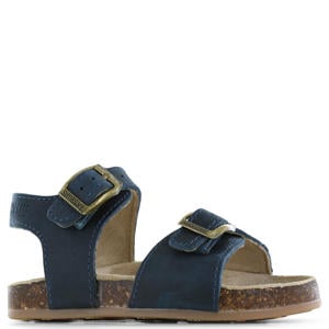 leren sandalen - donkerblauw