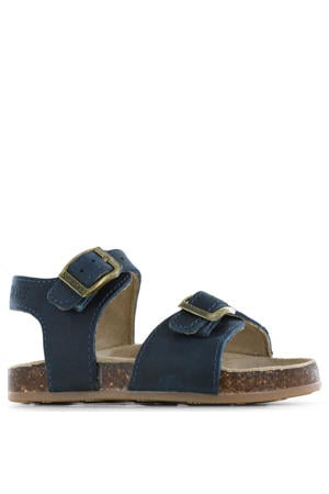 leren sandalen - donkerblauw