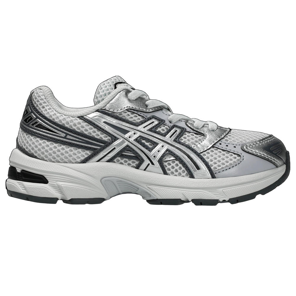 Grijs en zilverkleurige jongens en meisjes ASICS Gel-1130 sneakers van mesh-pu/voering: mesh/voetbed: eva met veters