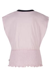 thumbnail: America Today mouwloze top met smockwerk en print - roze