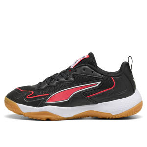 Solarflash junior imitatieleren voetbalschoenen - zwart/rood