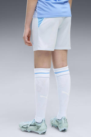 junior manchester city voetbalshort thuis - wit/lichtblauw