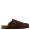 MANGO TEEN suède clogs - donkerbruin