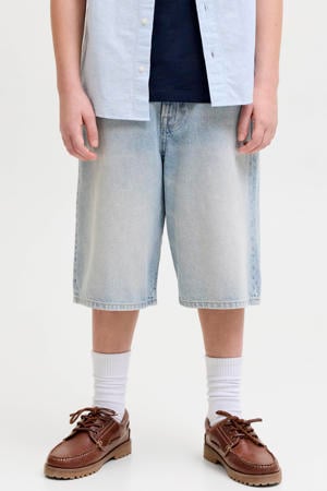 baggy fit denim short - lichtblauw
