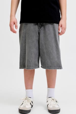 baggy fit denim short - zwart