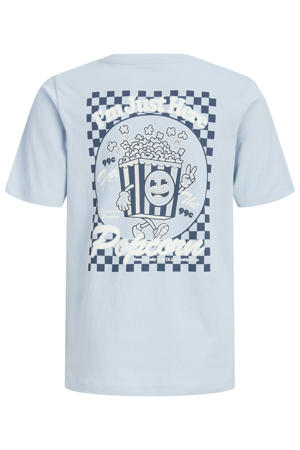 T-shirt met backprint lichtblauw