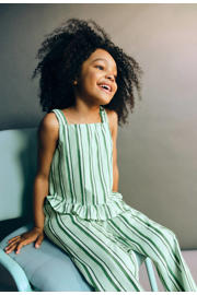 thumbnail: Mango Kids gestreepte top met ruches - lichtgroen