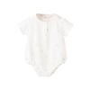 Mango Kids katoenen romper met borduursels - wit