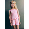 Mango Kids gestreepte gebreide top - roze