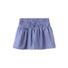 Mango Kids gestreepte korte rok met smockwerk - blauw