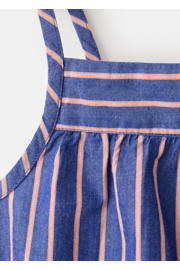 thumbnail: Mango Kids gestreepte korte zomerjurk - blauw
