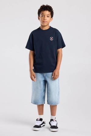 T-shirt met tekst - donkerblauw