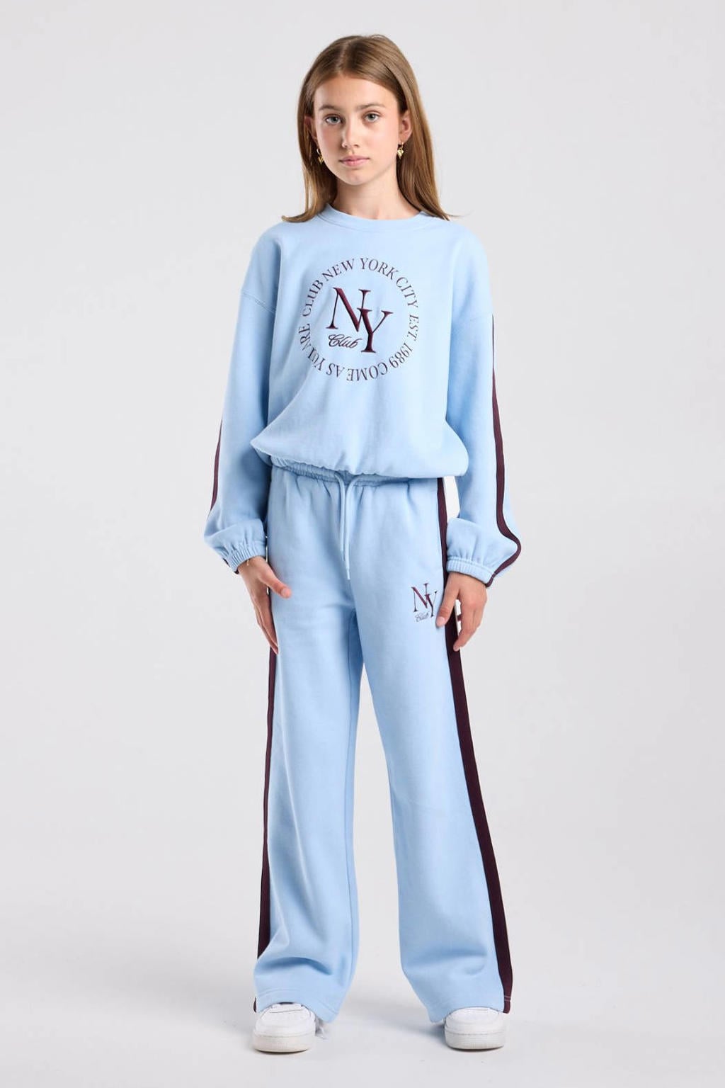 America Today sweater met print - blauw