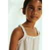 Mango Kids korte a-lijn jurk met borduursels - beige