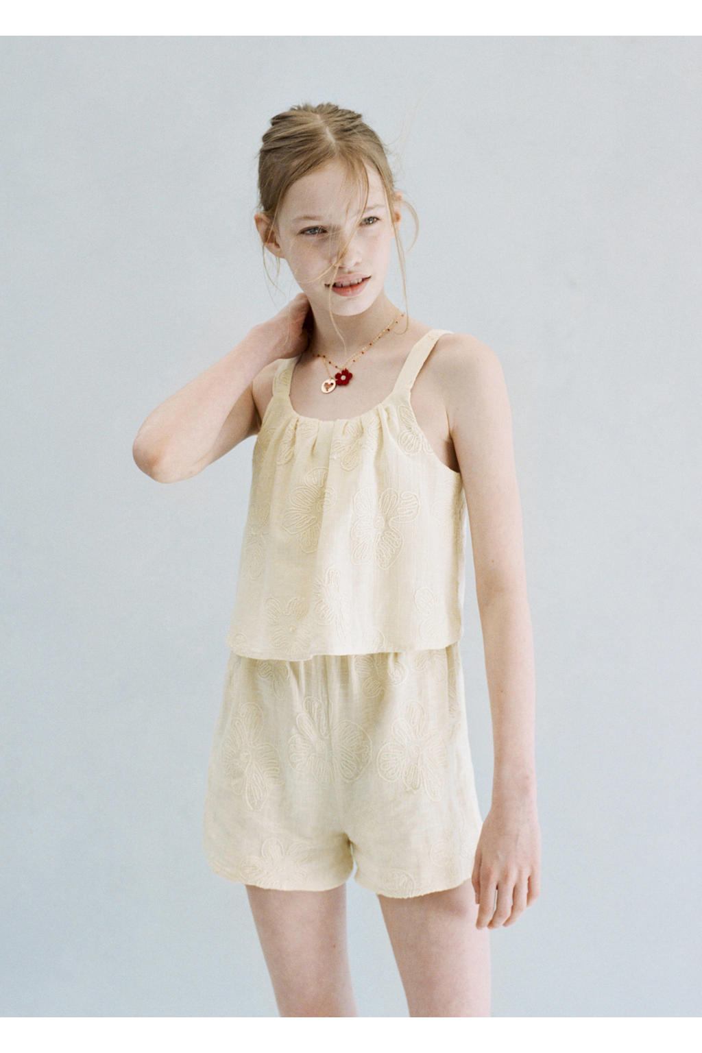 Mango Kids playsuit - beige