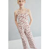 Mango Kids gebloemde jumpsuit - donkerrood