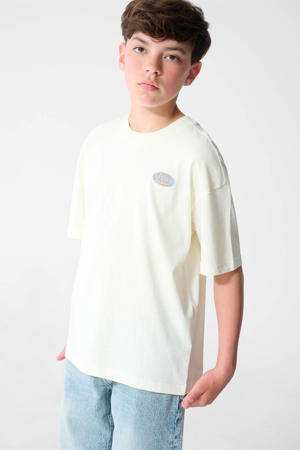 T-shirt met backprint - ecru
