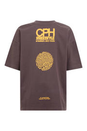 thumbnail: Shoeby T-shirt met backprint - donkerbruin