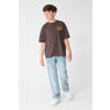 Shoeby T-shirt met backprint - donkerbruin