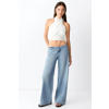 MANGO TEEN wide leg jeans - lichtblauw