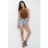 MANGO TEEN denim short - mediumblauw