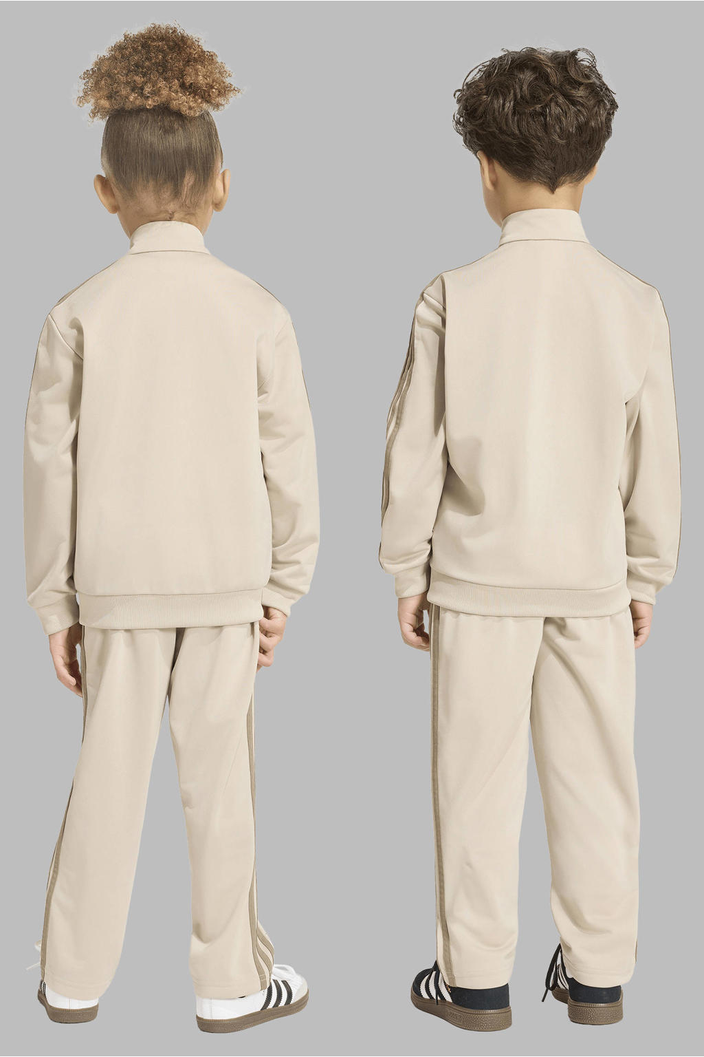 adidas Originals Firebird gestreept joggingpak met opstaande kraag - beige