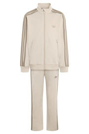 thumbnail: adidas Originals Firebird gestreept joggingpak met opstaande kraag - beige