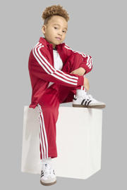 thumbnail: adidas Originals Firebird gestreept joggingpak met opstaande kraag - rood/wit