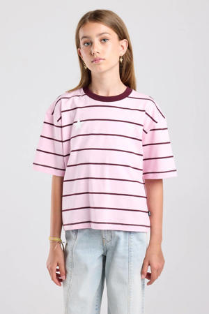 gestreept T-shirt - roze