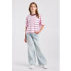 America Today gestreept T-shirt - roze