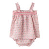 Mango Kids korte jurk met print en ruches - roze