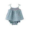 Mango Kids korte jurk met ruches en print - blauw