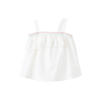 Mango Kids top met borduursels en ruches - wit