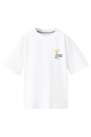 T-shirt met backprint - wit