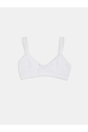 Meisjes BH Top - Embroidery Wit