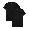 Claesen's Claesen's® - T-Shirt Zwart V-Neck Cotton/Lycra 2-PackCL 1223-Black-S