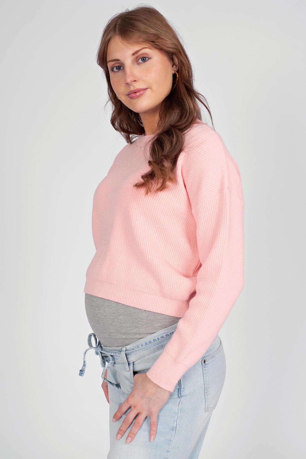 LOVE2WAIT viscose gebreide zwangerschapstrui - roze