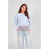 LOVE2WAIT viscose gebreide zwangerschapstrui - lichtblauw