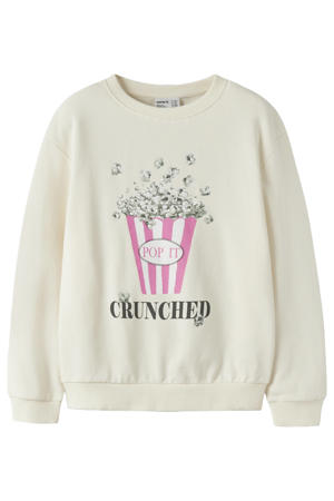 sweater met print - ecru