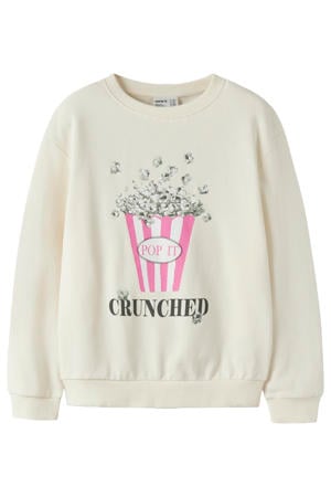 sweater met print - ecru
