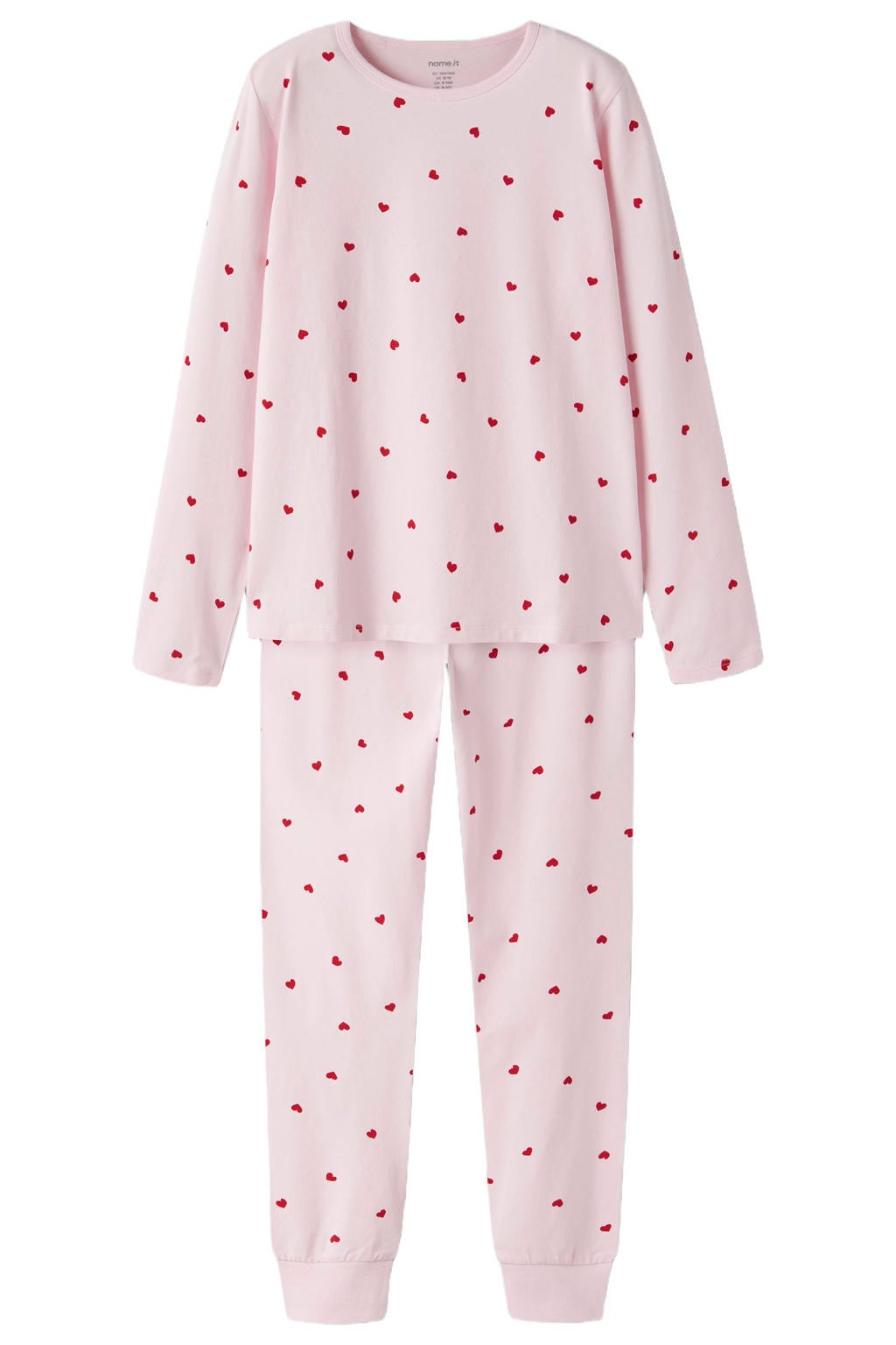 NAME IT KIDS pyjama met hartjes - roze