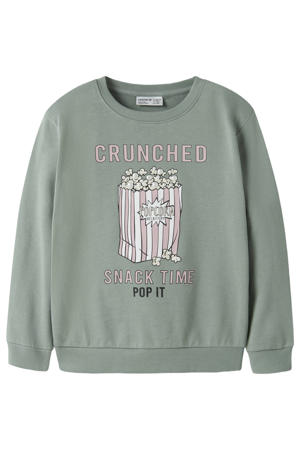sweater met print - groen